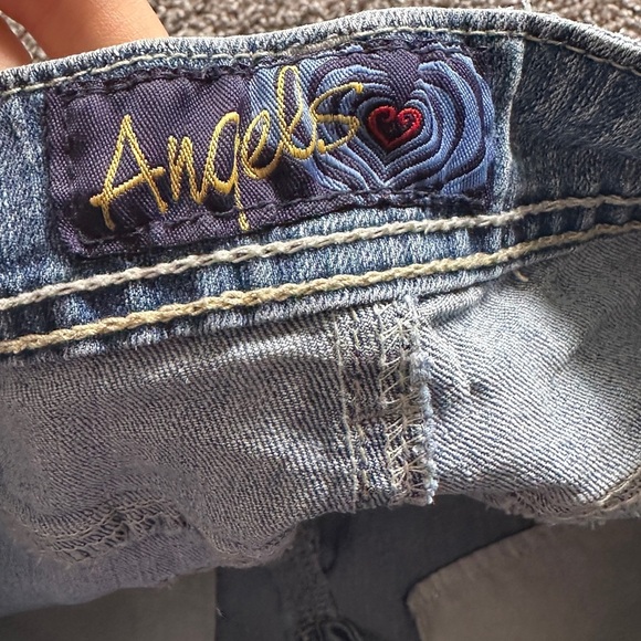 Angels Women's Distressed Blue Denim Shorts Size 7 - Picture 9 of 11